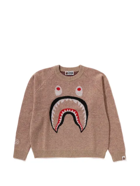 A BATHING APE® shark-head intarsia sweater