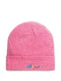 A BATHING APE® embroidered ribbed beanie - Pink