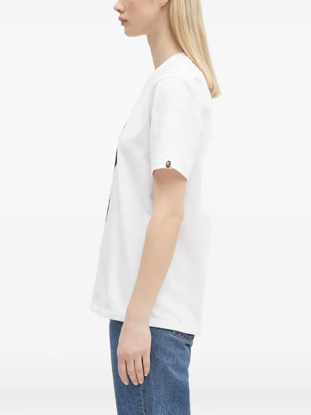 A BATHING APE Baby Milo embellished T-shirt Wit