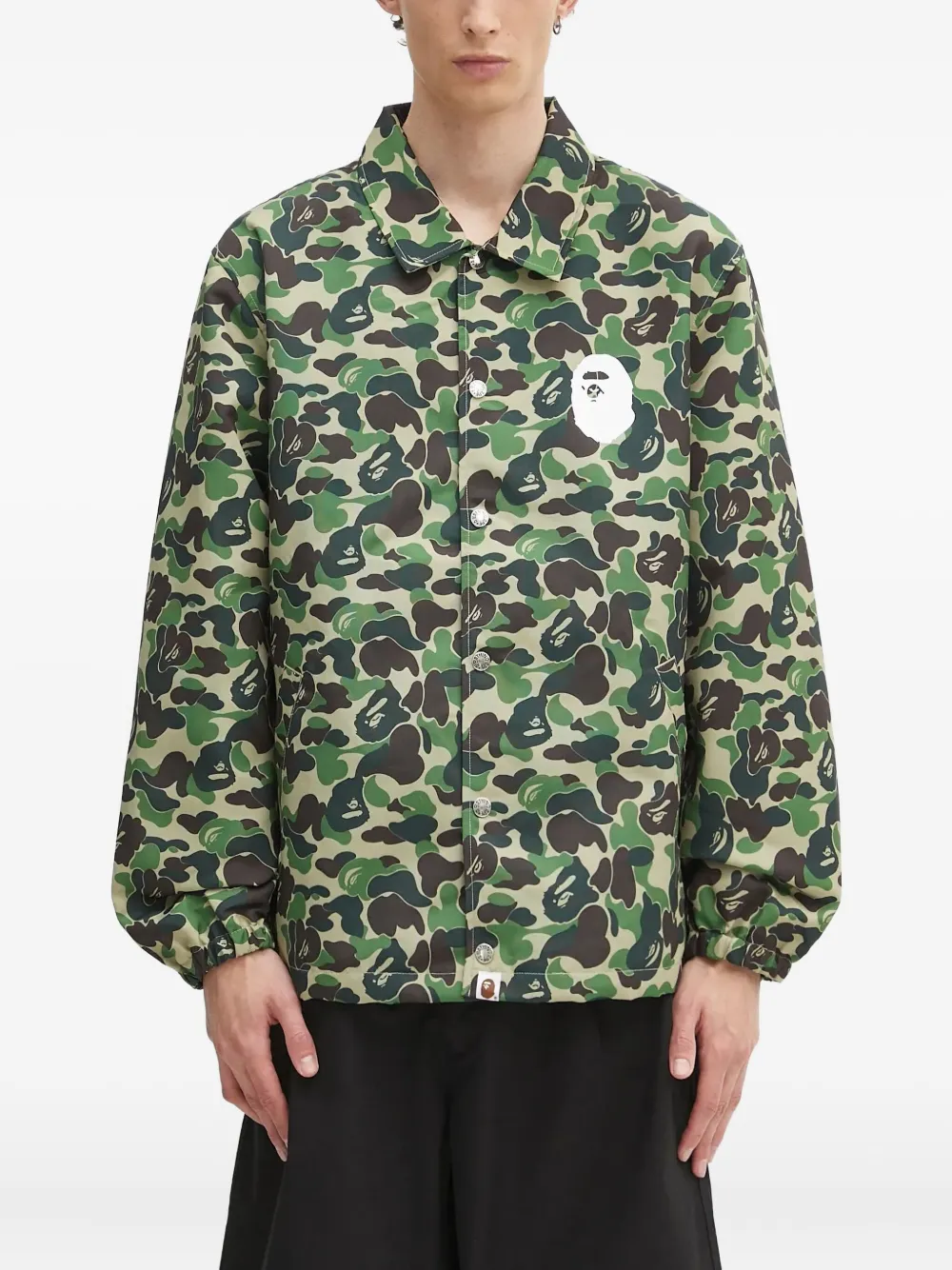 A BATHING APE ABC camouflage-pattern jacket Groen