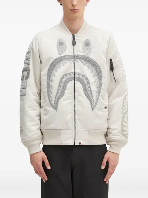A BATHING APE® shark-embroidered bomber jacket