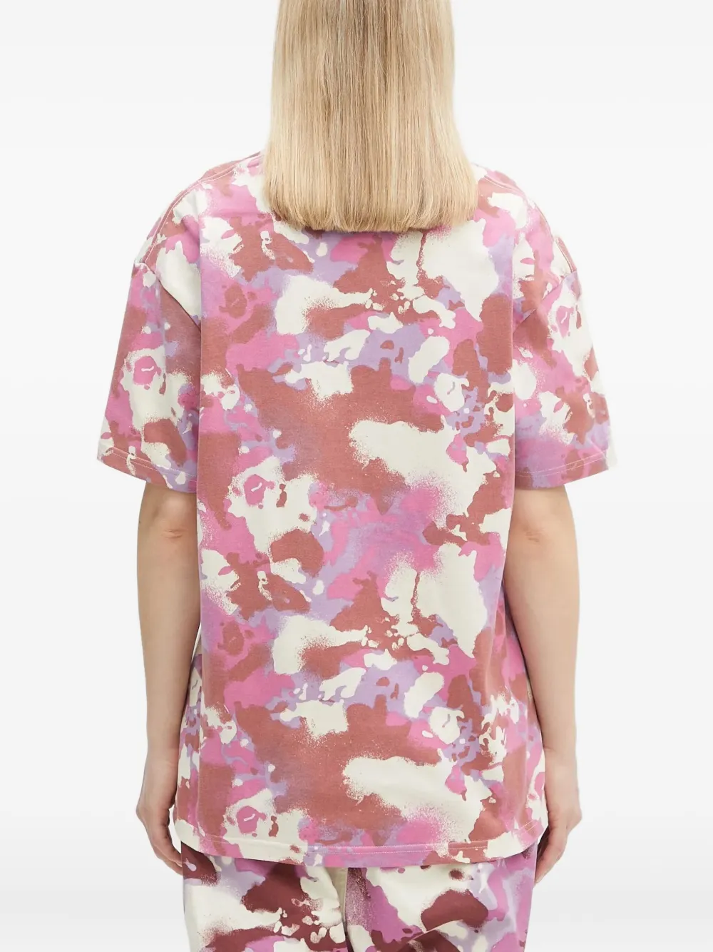 A BATHING APE camouflage-print T-shirt Roze