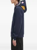 A BATHING APE® shark-print zip-up hoodie - Blue