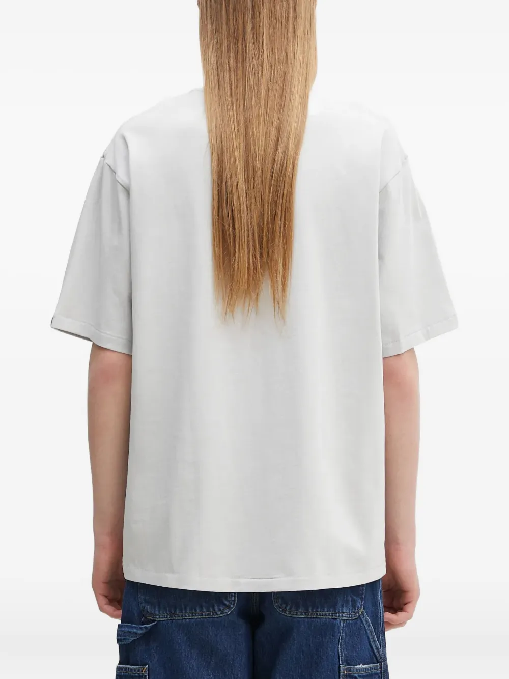 A BATHING APE logo-print T-shirt Grijs