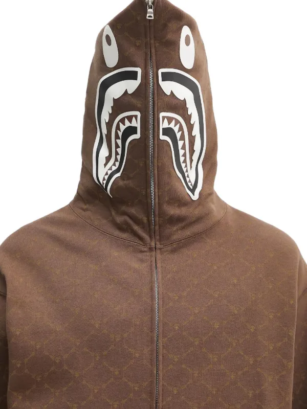A BATHING APE® College Monogram ジップアップ パーカー | ブラウン