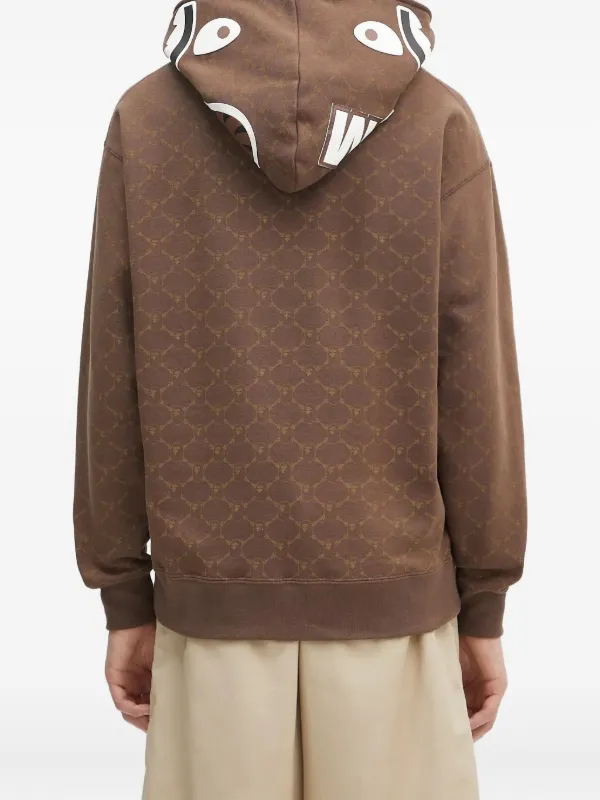 A BATHING APE® College Monogram ジップアップ パーカー | ブラウン