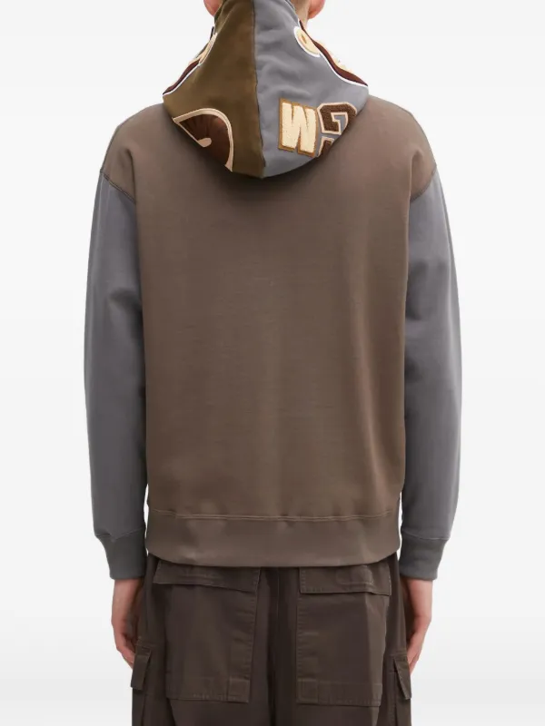 A BATHING APE® Shark ジップアップ パーカー | ブラウン | FARFETCH JP