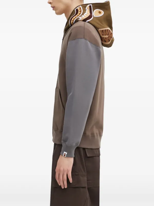 A BATHING APE® Shark ジップアップ パーカー | ブラウン | FARFETCH JP