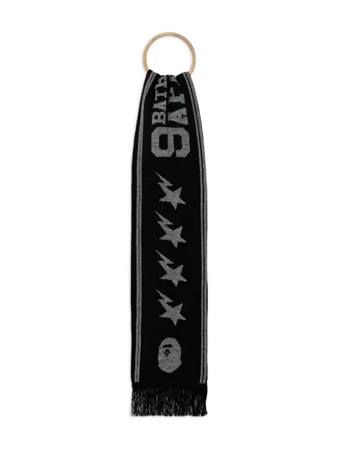 A BATHING APE® logo-jacquard scarf