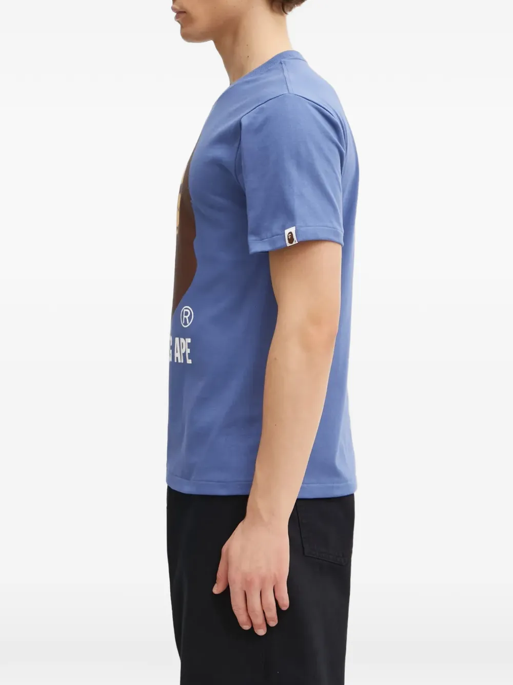 A BATHING APE T-shirt met print Blauw