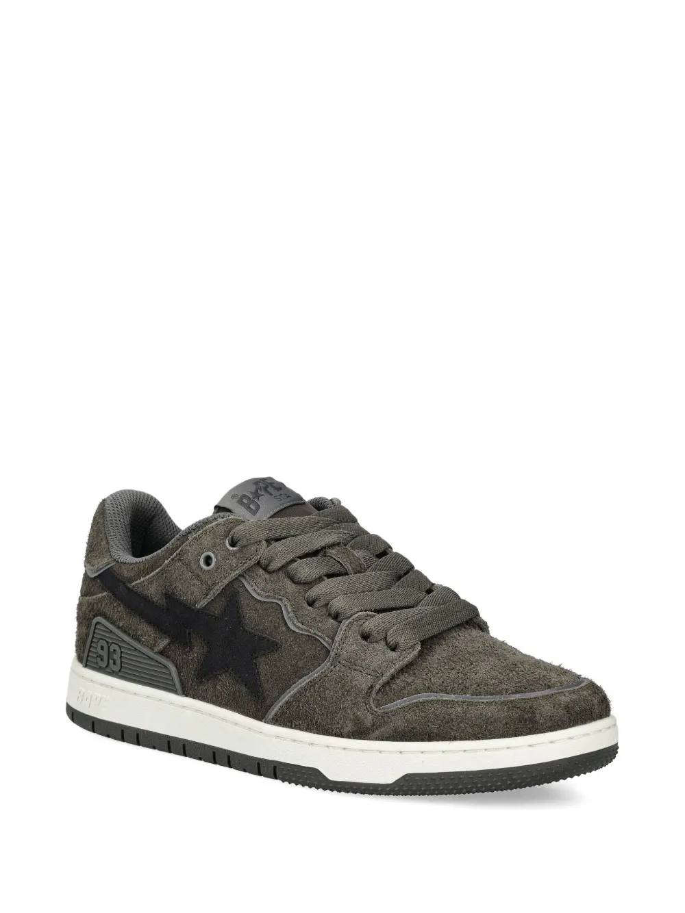 A BATHING APE Star-93 suede sneakers Green