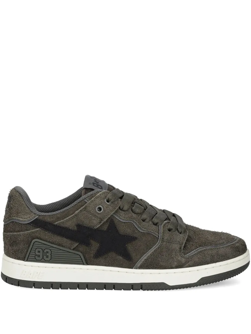 A BATHING APE Star-93 suede sneakers Green