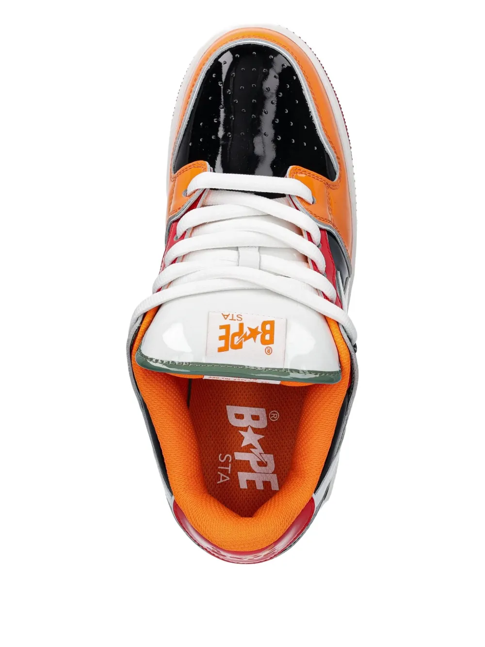 A BATHING APE SK8 STA #2 star-patch sneakers Orange