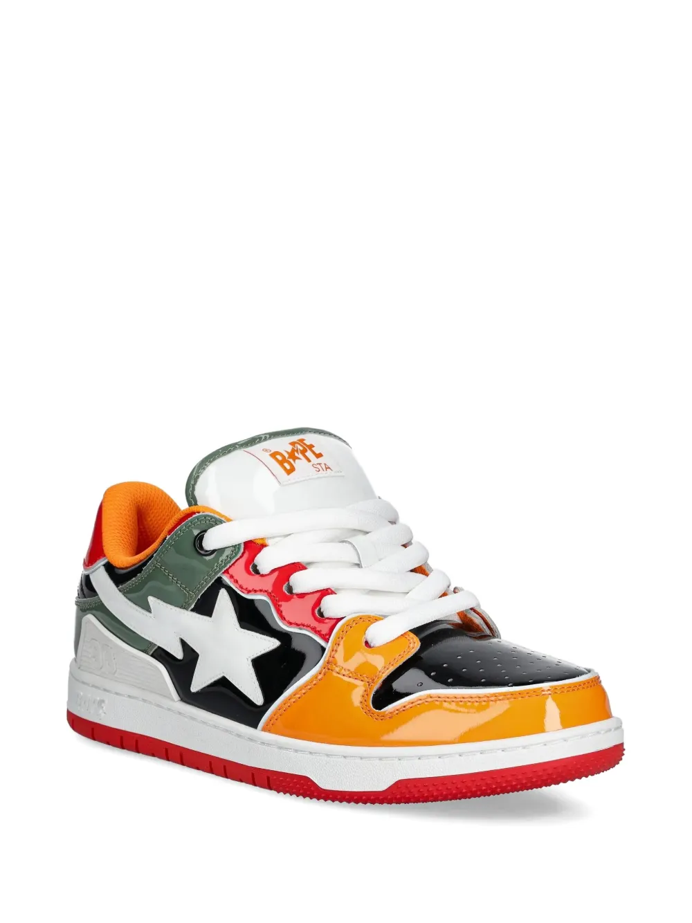 A BATHING APE SK8 STA #2 star-patch sneakers Orange