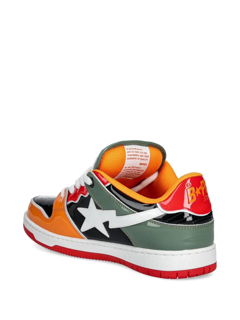 A BATHING APE SK8 STA #2 star-patch sneakers Orange