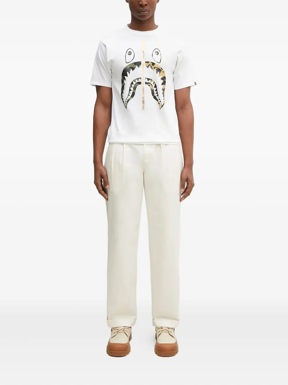 A BATHING APE 1st Camo Separate Shark T-shirt Wit