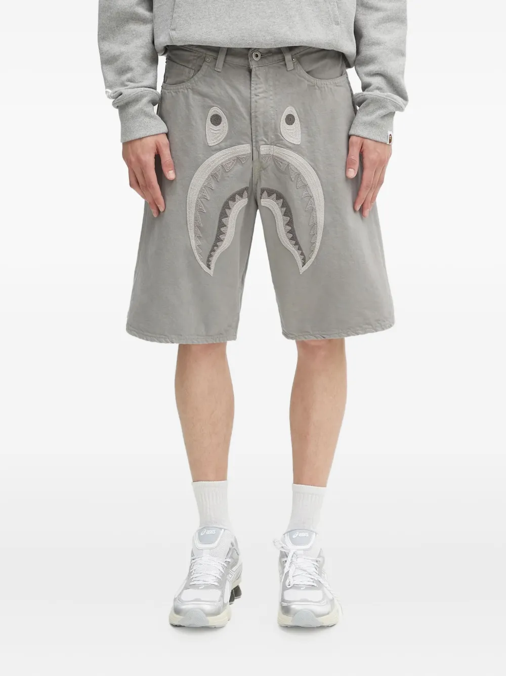 A BATHING APE Shark shorts Grijs