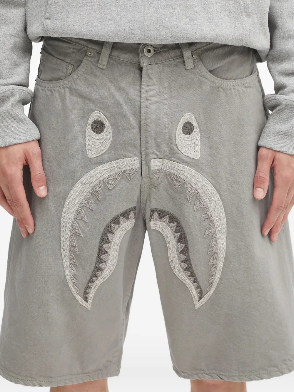 A BATHING APE Shark shorts Grijs