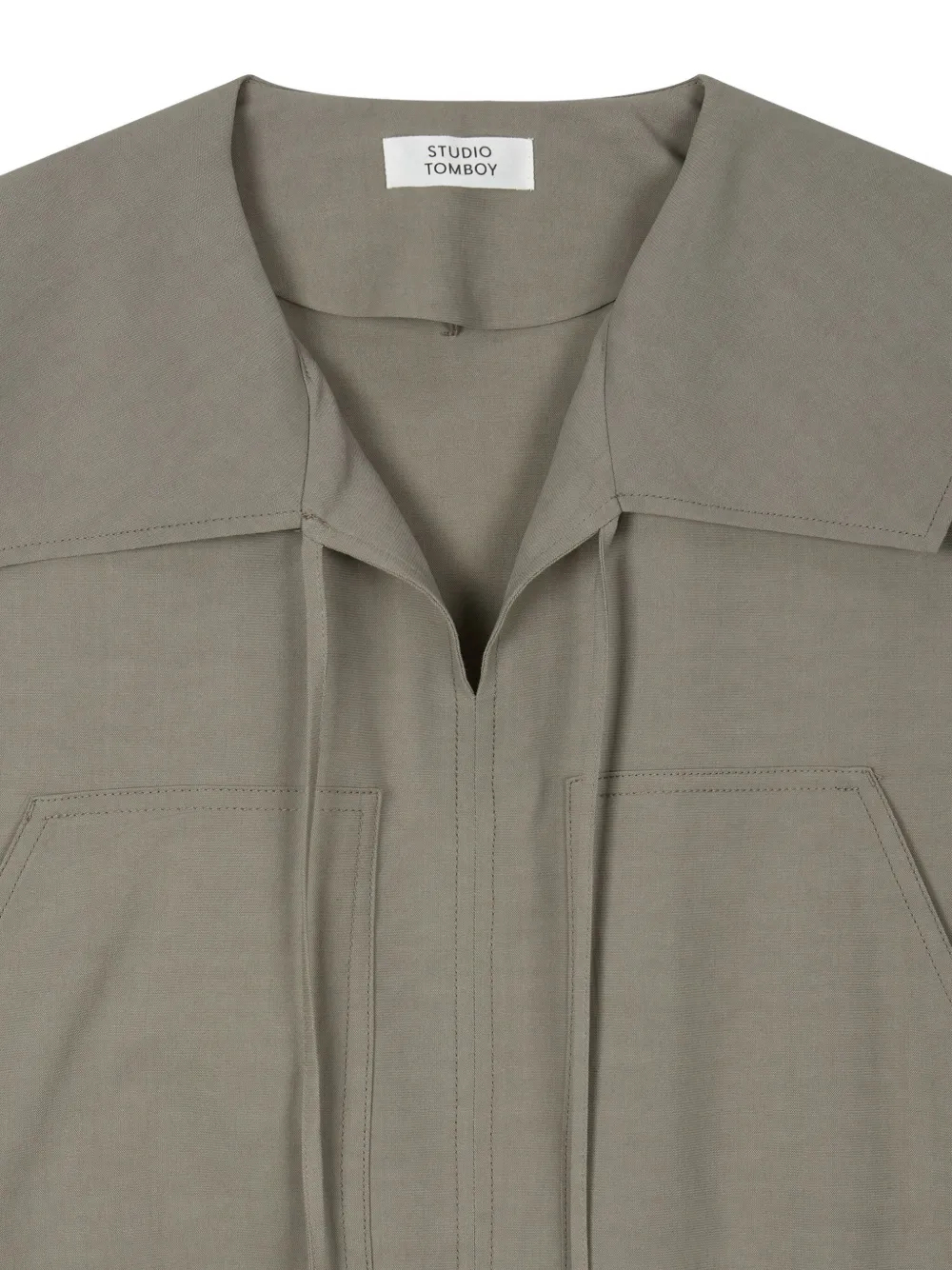 STUDIO TOMBOY Mini-jurk met matrozenkraag en trekkoord Groen