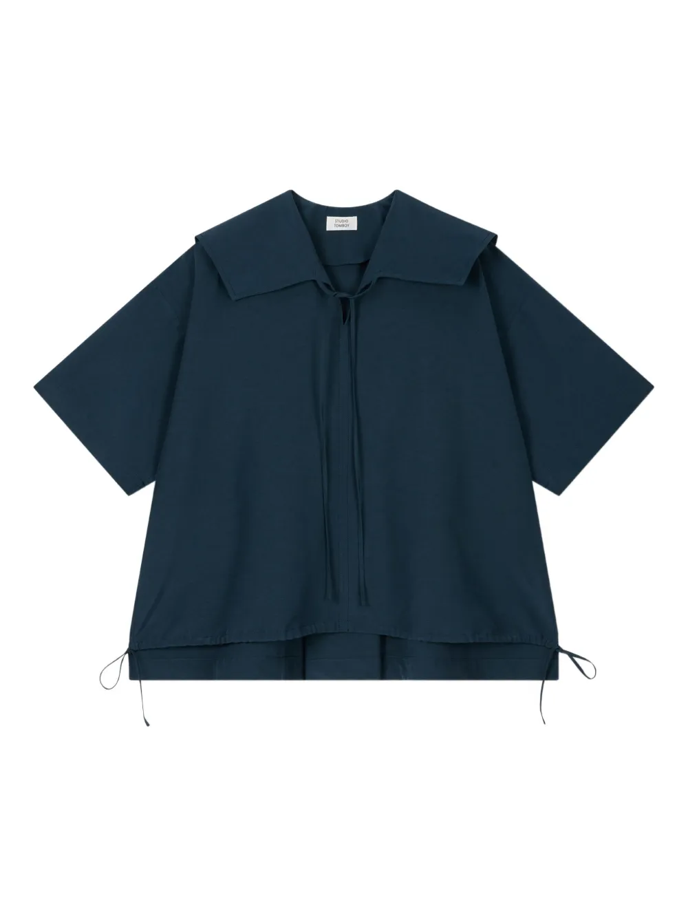 STUDIO TOMBOY sailor-collar drawstring blouse | Green | Image 1