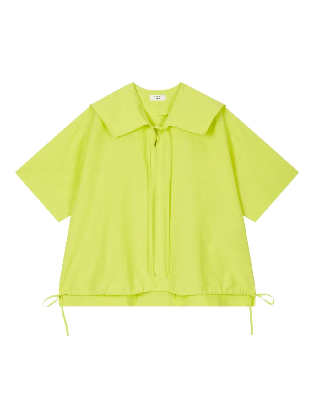 STUDIO TOMBOY Blouse met matrozenkraag en trekkoord Geel