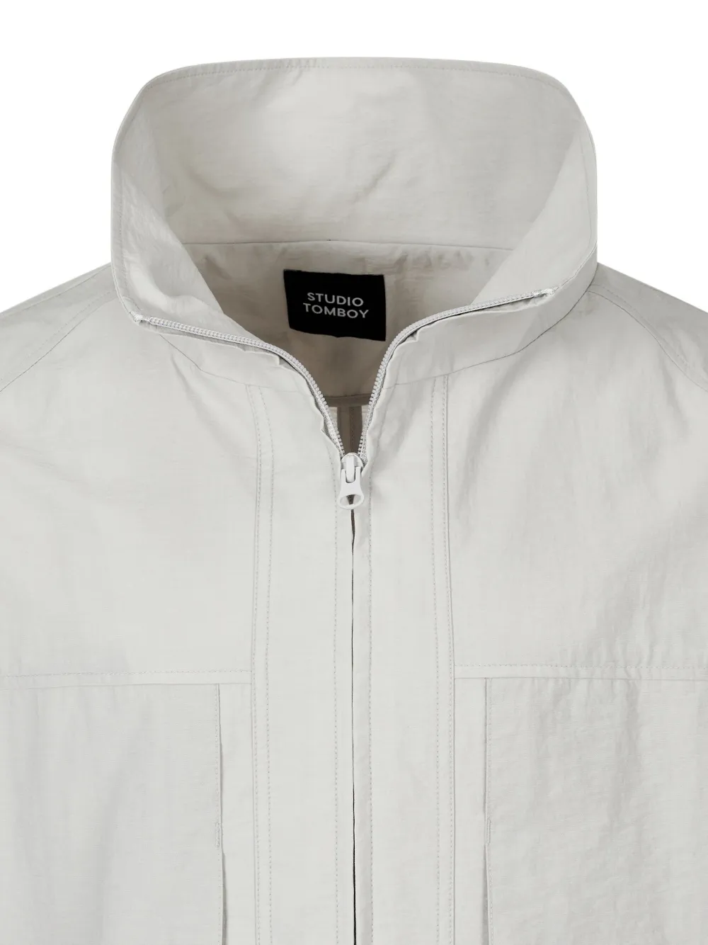Studio Tomboy Zip-front Bomber Jacket In Gray