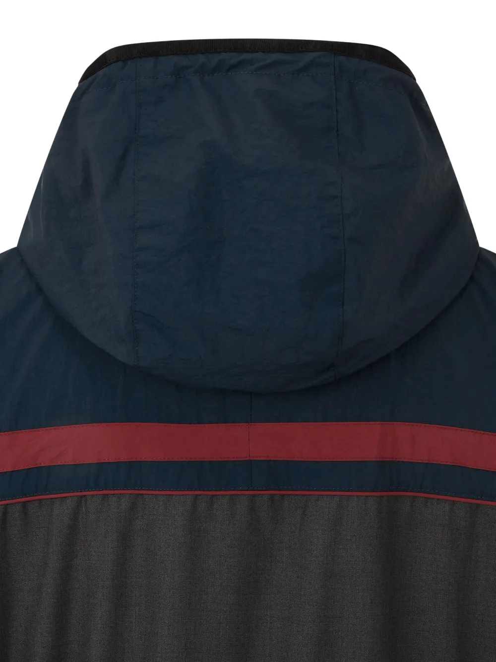 Studio Tomboy Contrast-trim Hooded Track Jacket In Gray