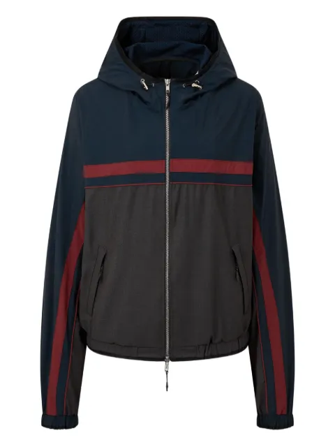 STUDIO TOMBOY contrast-trim hooded track jacket