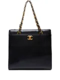 CHANEL Pre-Owned 1999-2000 CC leather tote bag - Black