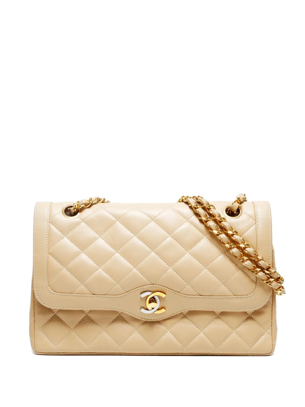 CHANEL Pre-Owned 1993-1994 クラシック ダブルフラップ バッグ M - ニュートラル CHANEL Pre-Owned 1993-1994 クラシック ダブルフラップ バッグ M - ニュートラル