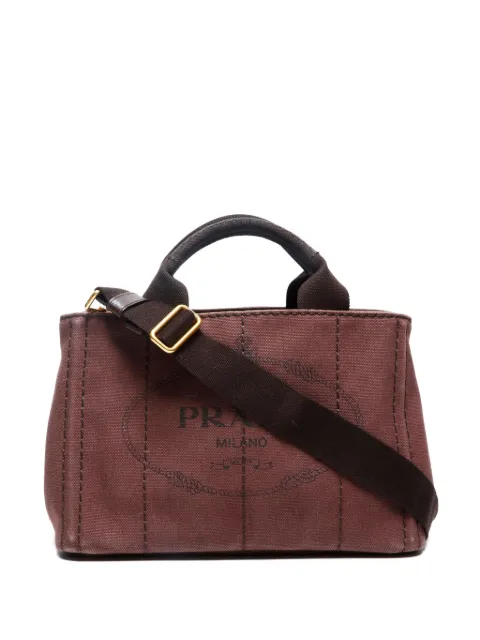 Prada Pre-Owned 2010-2024 스몰 카나파 토트 백