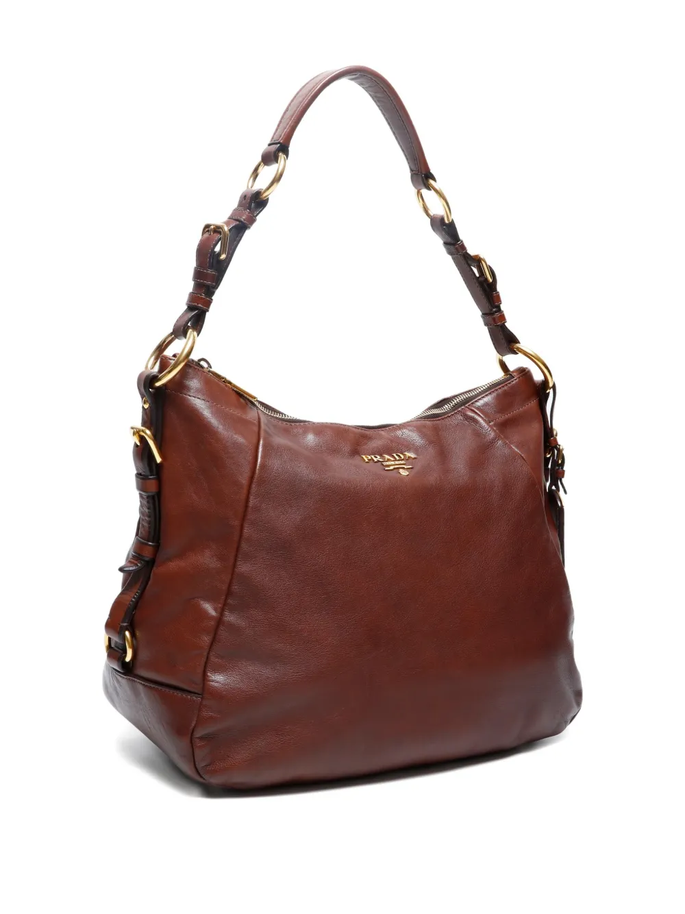 Prada Pre-Owned 2000-2015 レザー ショルダーバッグ | ブラウン