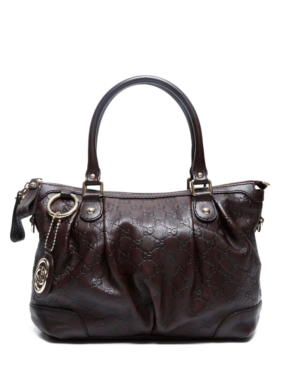 Gucci Pre-Owned 2000-2015 GGシマ レザーバッグ - ブラウン Gucci Pre-Owned 2000-2015 GGシマ レザーバッグ - ブラウン