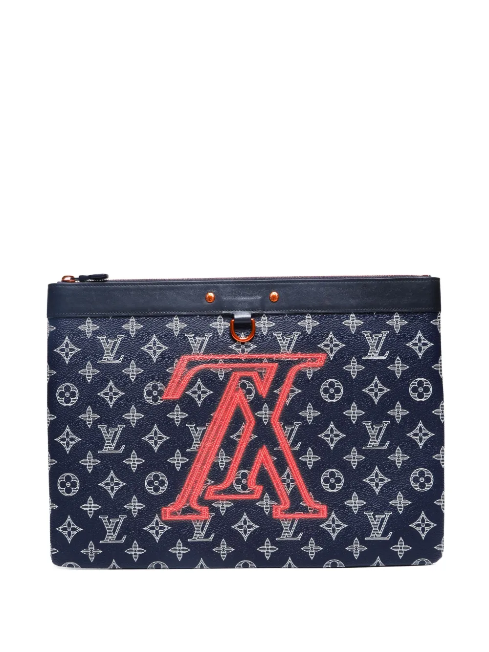 Pre-owned Louis Vuitton 2018 Monogram Ink Upside Down Apollo Clutch Bag