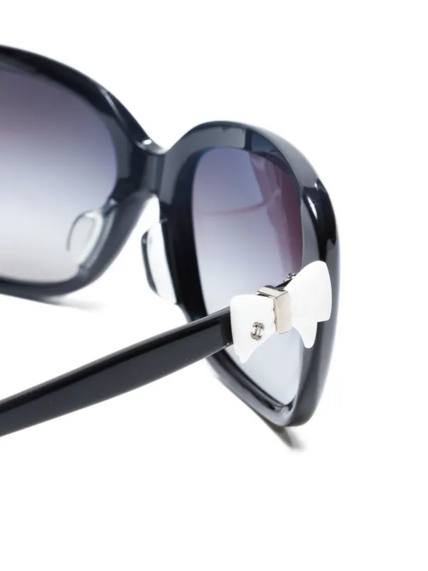 CHANEL Pre-Owned Occhiali Da Sole Ribbon Anni 2000 Nero