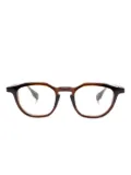 Factory900 geometric-frame glasses - Brown