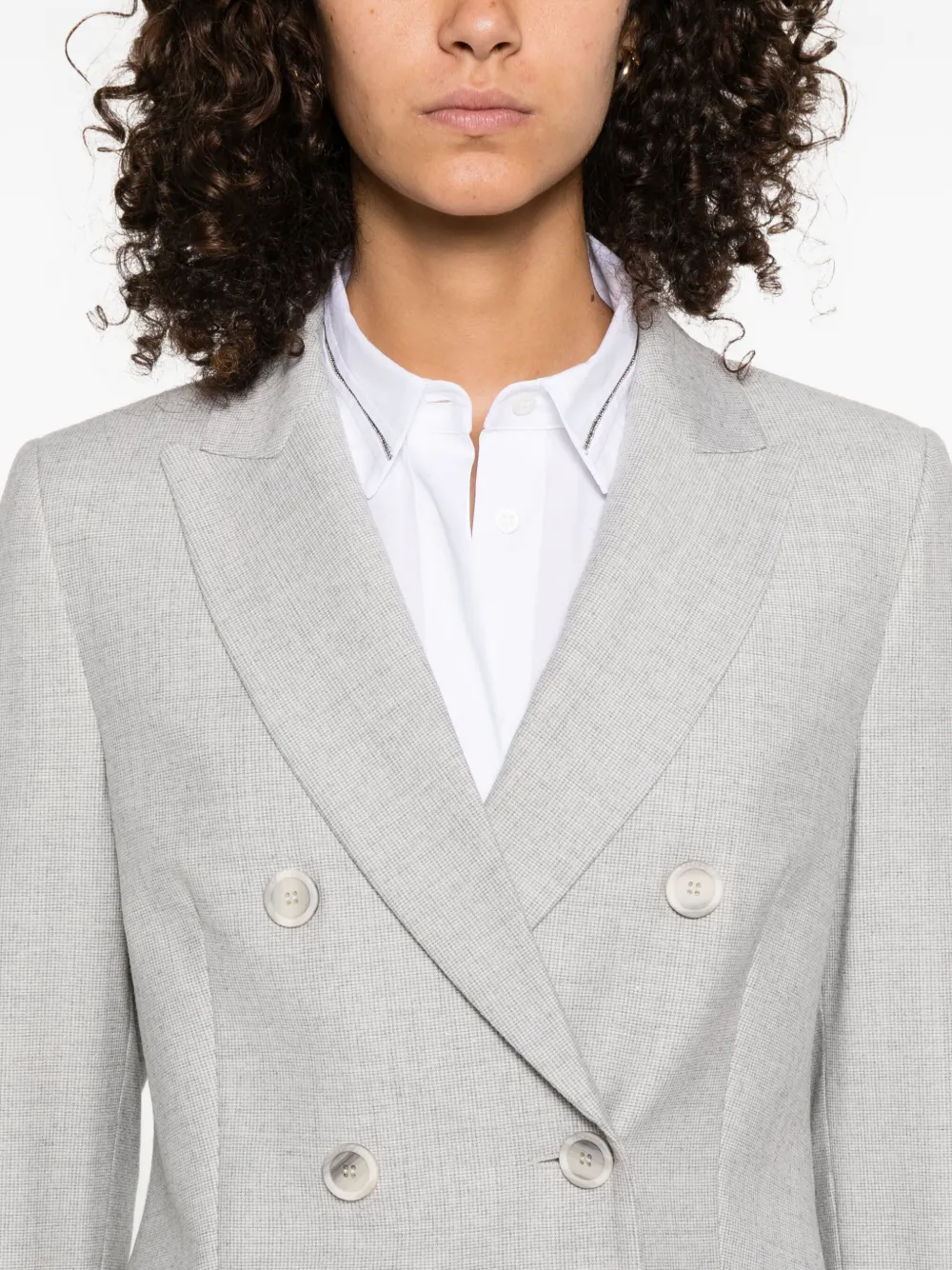 Peserico double-breasted blazer Grijs