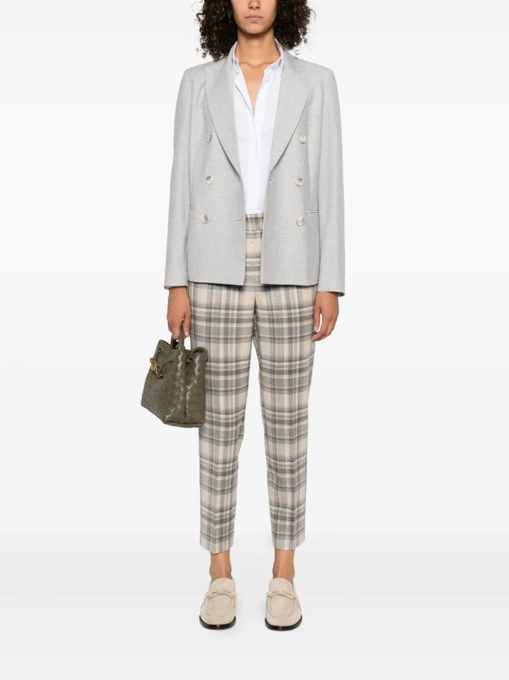 Peserico double-breasted blazer Grijs