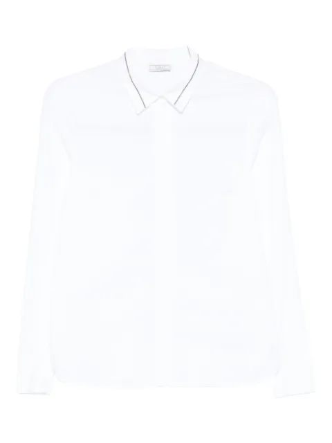 Peserico point-collar cotton-blend shirt