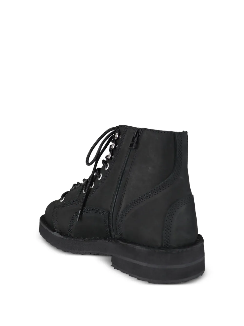 Yohji Yamamoto lace-up leather boots BLACK