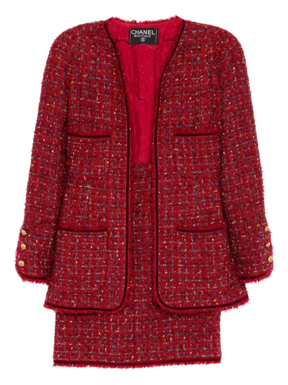 1990-2000s setup suit jacket skirt