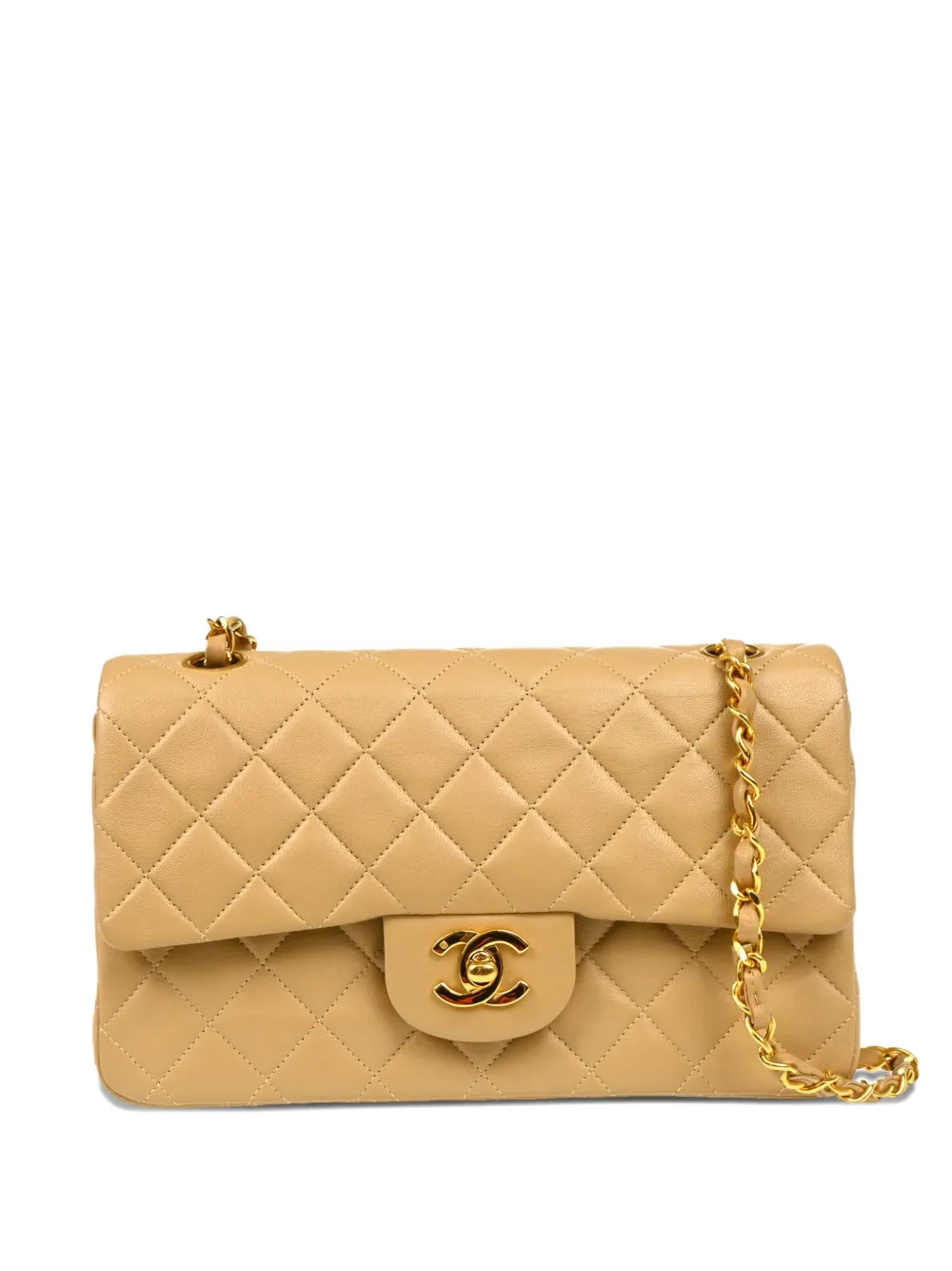 CHANEL Pre-Owned 1990 クラシック ダブルフラップ ショルダーバッグ S - ニュートラル CHANEL Pre-Owned 1990 クラシック ダブルフラップ ショルダーバッグ S - ニュートラル