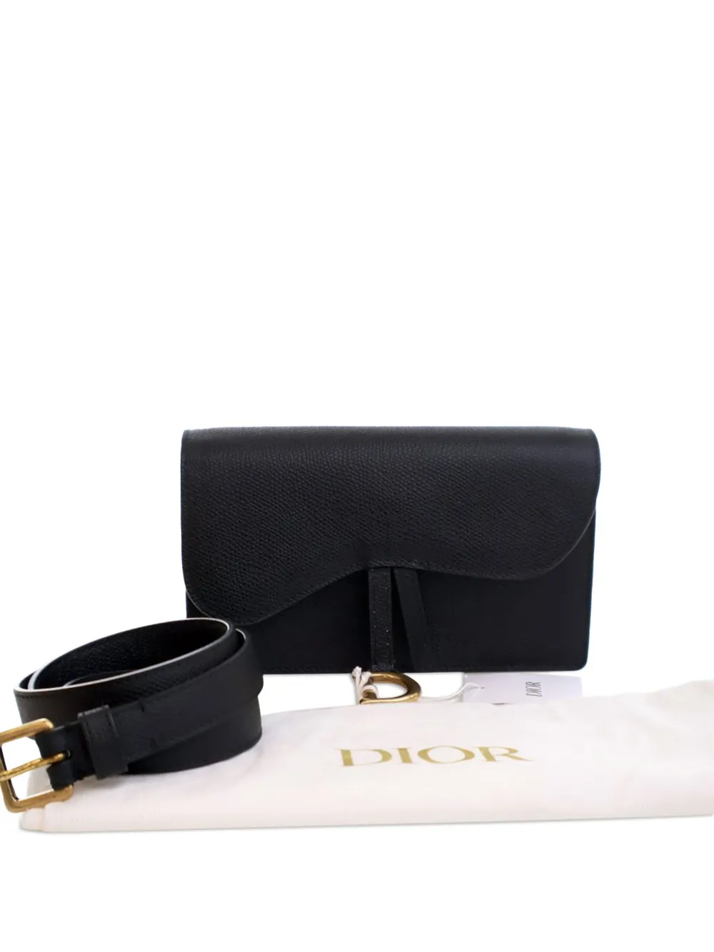 Christian Dior Pre-Owned شنطة وسط 'سادل' بجلد محبب 2019 | كلاسيكيات | Image 2