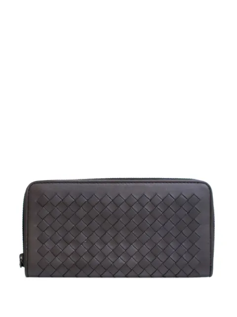 Bottega Veneta Pre-Owned 2012-2025 Lambskin Intrecciato Zip Around Wallet long wallets