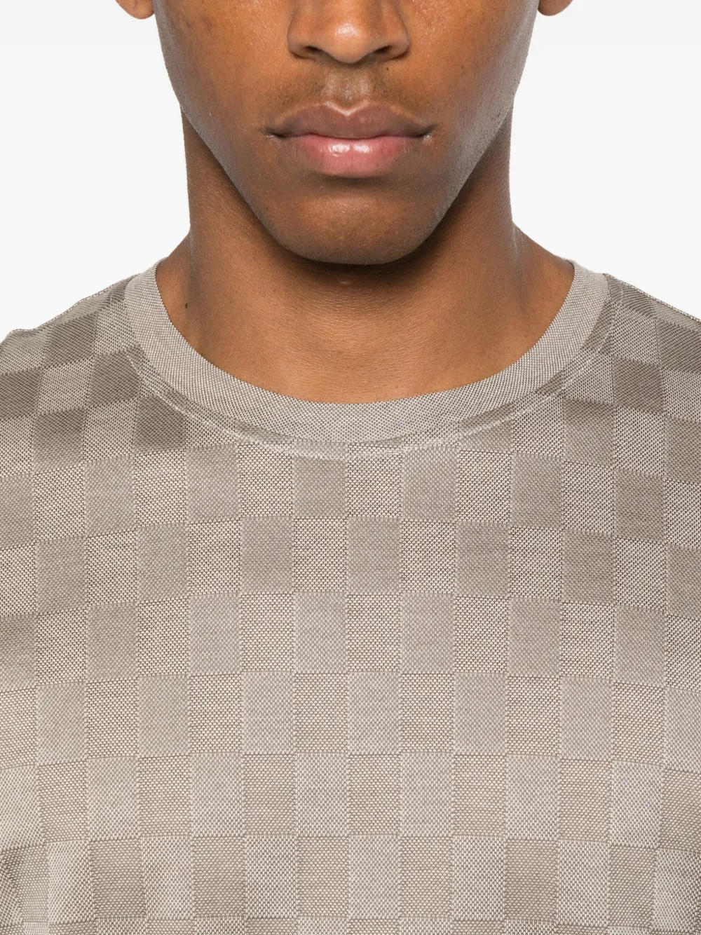 Paul & Shark checked cotton T-shirt Grijs