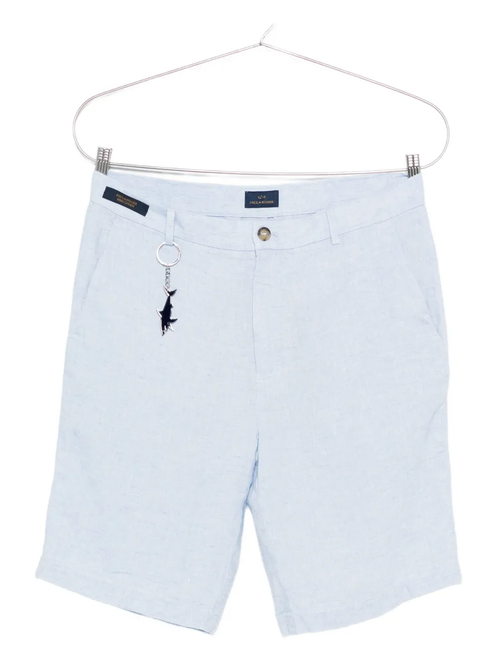Paul & Shark linen keychain shorts Blauw
