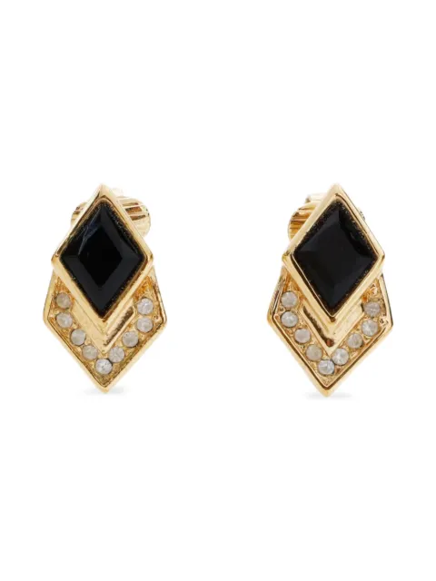 Christian Dior Pre-Owned 1980-1990s oorbellen met stras