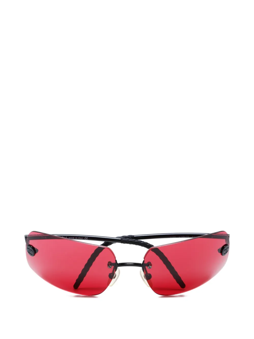 CHANEL Pre-Owned 2000s rimless sunglasses - ブラック CHANEL Pre-Owned 2000s rimless sunglasses - ブラック