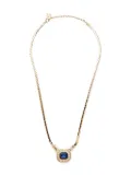 Christian Dior Pre-Owned 1980-1990s gold chain sapphire necklace