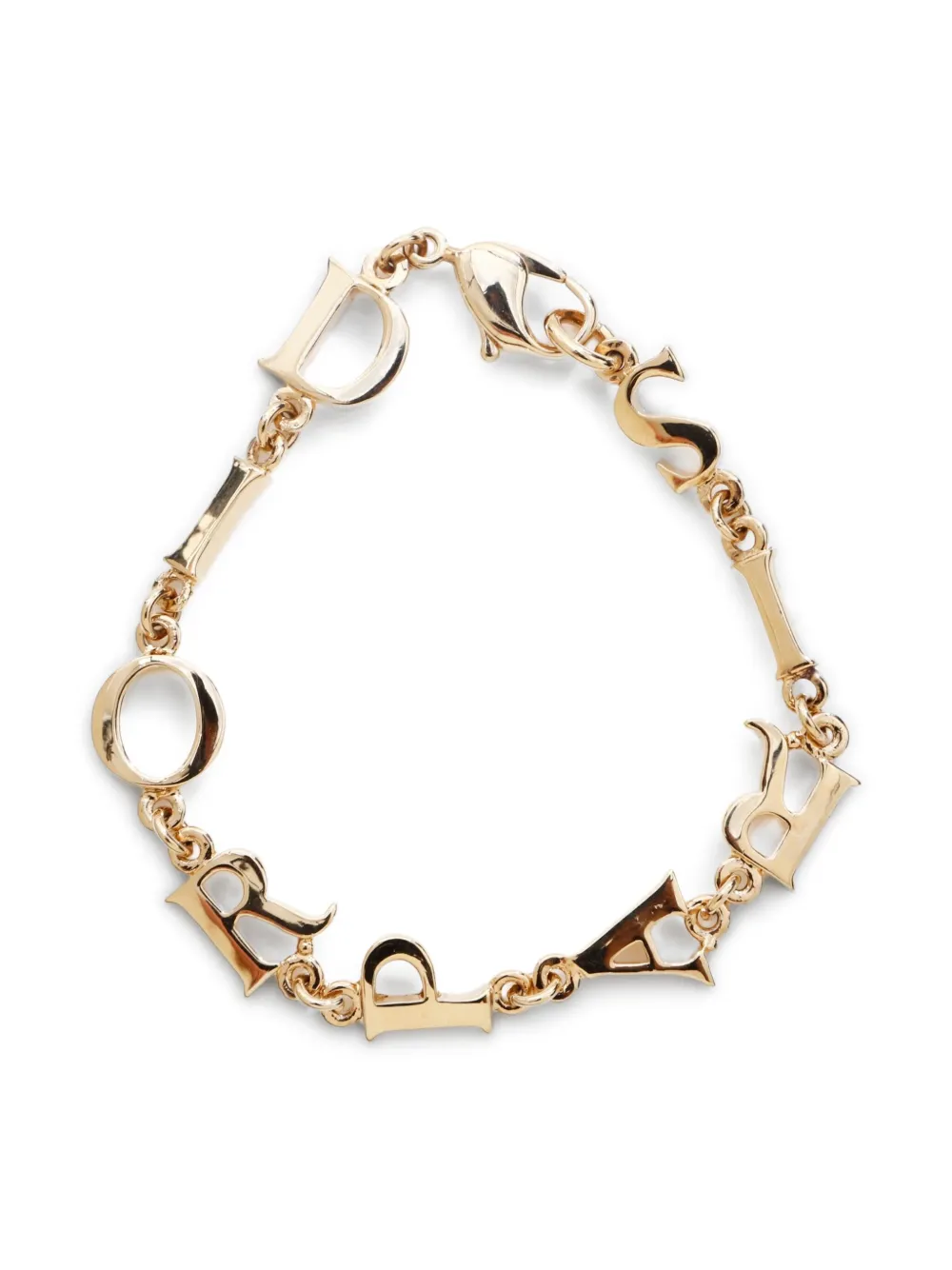 Christian Dior Pre-Owned 1990-2000s CD ロゴ ブレスレット - ゴールドトーン Christian Dior Pre-Owned 1990-2000s CD ロゴ ブレスレット - ゴールドトーン